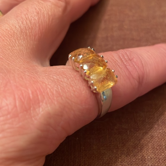 925 Silver Citrine Ring - Picture 4 of 4